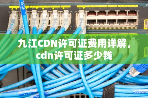 九江CDN许可证费用详解，cdn许可证多少钱