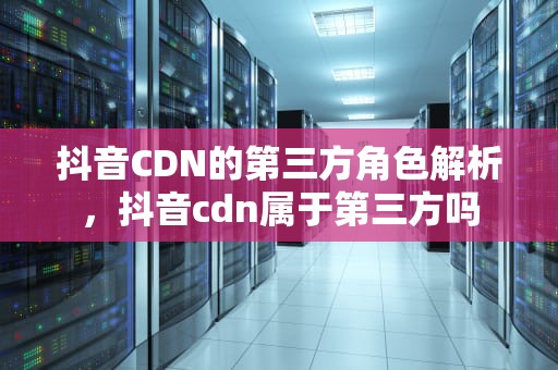 抖音CDN的第三方角色解析，抖音cdn属于第三方吗