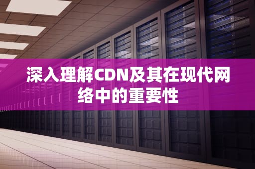 深入理解CDN及其在现代网络中的重要性