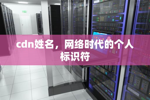 cdn姓名，网络时代的个人标识符