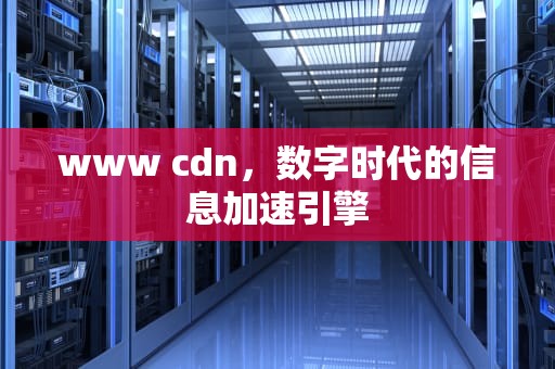 www cdn，数字时代的信息加速引擎