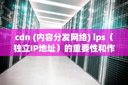 cdn (内容分发网络) ips（独立IP地址）的重要性和作用，cdn ip是什么