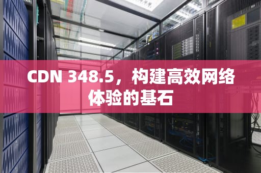 CDN 348.5，构建高效网络体验的基石