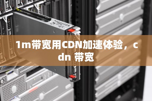 1m带宽用CDN加速体验，cdn 带宽