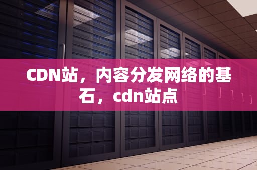 CDN站，内容分发网络的基石，cdn站点
