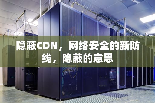 隐蔽CDN，网络安全的新防线，隐蔽的意思