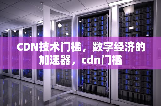 CDN技术门槛，数字经济的加速器，cdn门槛