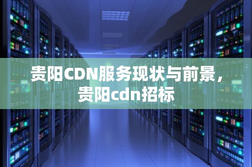 贵阳CDN服务现状与前景，贵阳cdn招标