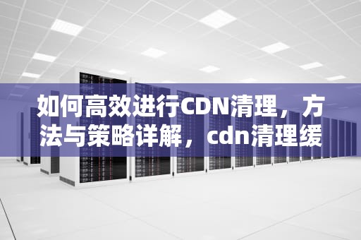 如何高效进行CDN清理，方法与策略详解，cdn清理缓存