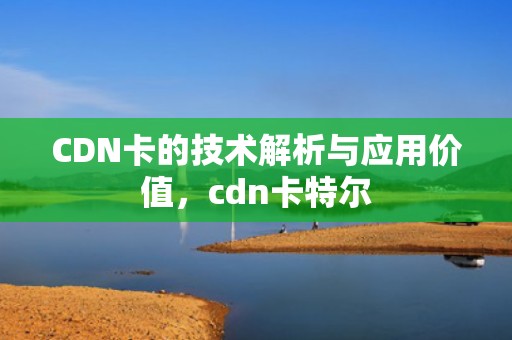 CDN卡的技术解析与应用价值，cdn卡特尔