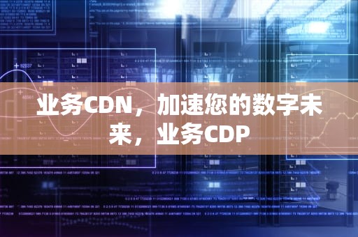 业务CDN，加速您的数字未来，业务CDP
