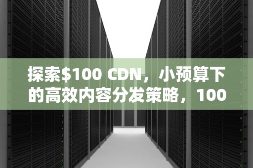探索$100 CDN，小预算下的高效内容分发策略，100cdn等于多少人民币