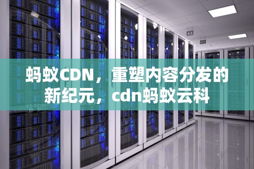 蚂蚁CDN，重塑内容分发的新纪元，cdn蚂蚁云科