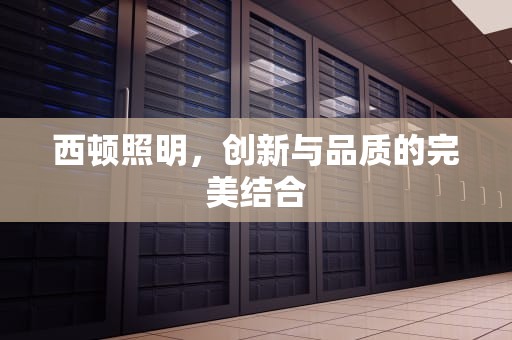西顿照明，创新与品质的完美结合