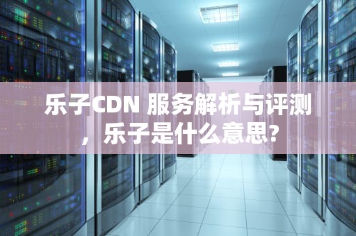 乐子CDN 服务解析与评测，乐子是什么意思?