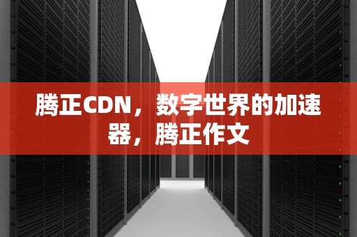 腾正CDN，数字世界的加速器，腾正作文