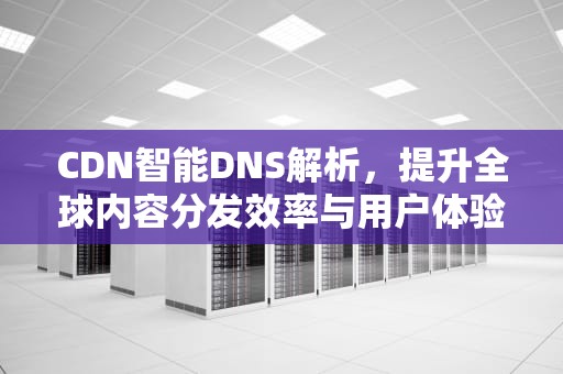 CDN智能DNS解析，提升全球内容分发效率与用户体验，cdn智能DNS