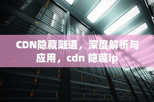 CDN隐藏隧道，深度解析与应用，cdn 隐藏ip