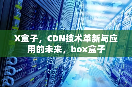 X盒子，CDN技术革新与应用的未来，box盒子