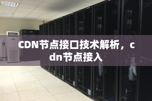 CDN节点接口技术解析，cdn节点接入