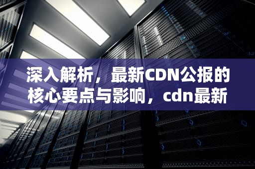 深入解析，最新CDN公报的核心要点与影响，cdn最新消息