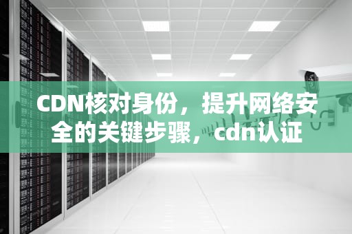 CDN核对身份，提升网络安全的关键步骤，cdn认证