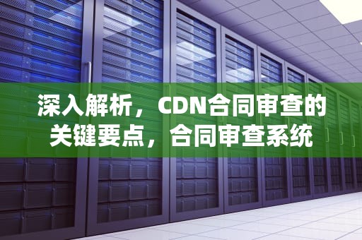 深入解析，CDN合同审查的关键要点，合同审查系统