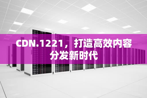 CDN.1221，打造高效内容分发新时代