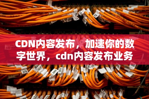 CDN内容发布，加速你的数字世界，cdn内容发布业务服务资质证书是什么