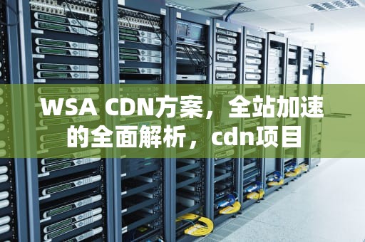WSA CDN方案，全站加速的全面解析，cdn项目
