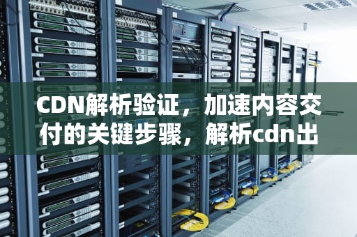 CDN解析验证，加速内容交付的关键步骤，解析cdn出错
