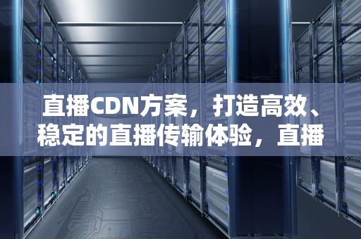 直播CDN方案，打造高效、稳定的直播传输体验，直播cdn方案