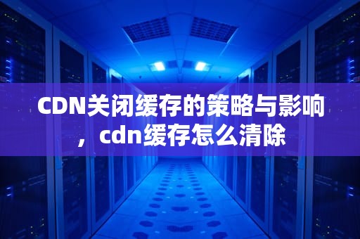 CDN关闭缓存的策略与影响，cdn缓存怎么清除