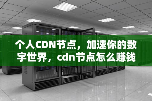 个人CDN节点，加速你的数字世界，cdn节点怎么赚钱