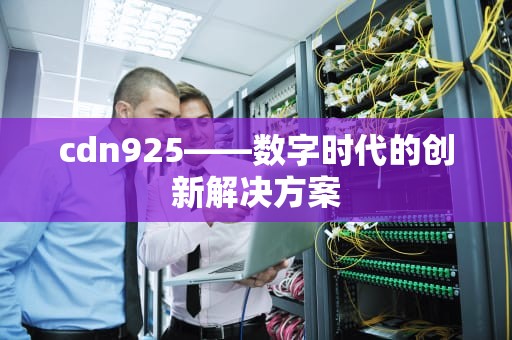 cdn925——数字时代的创新解决方案