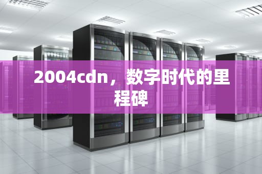 2004cdn，数字时代的里程碑