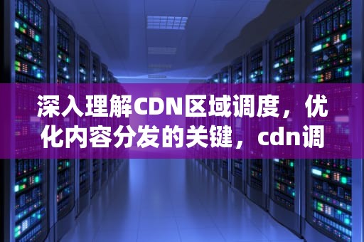 深入理解CDN区域调度，优化内容分发的关键，cdn调度系统