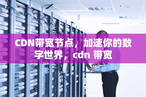 CDN带宽节点，加速你的数字世界，cdn 带宽