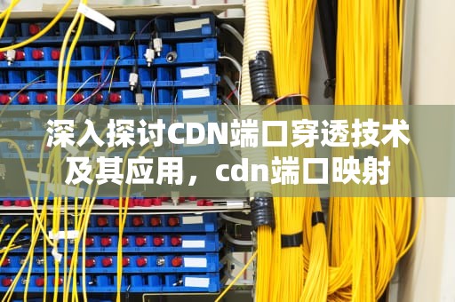 深入探讨CDN端口穿透技术及其应用，cdn端口映射