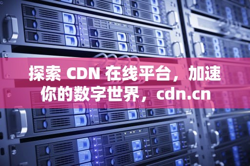 探索 CDN 在线平台，加速你的数字世界，cdn.cn