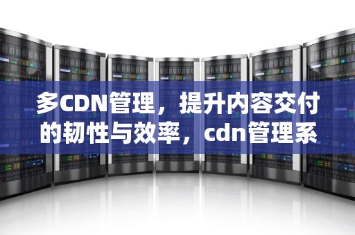 多CDN管理，提升内容交付的韧性与效率，cdn管理系统