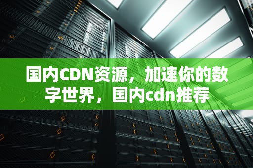 国内CDN资源，加速你的数字世界，国内cdn推荐