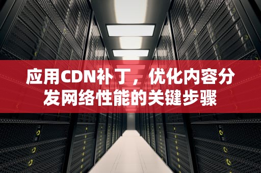 应用CDN补丁，优化内容分发网络性能的关键步骤