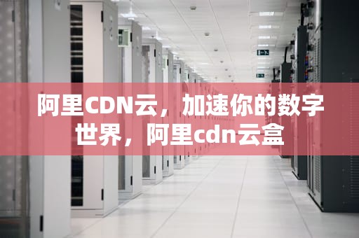 阿里CDN云，加速你的数字世界，阿里cdn云盒