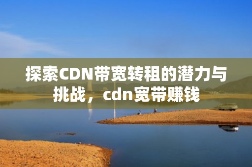 探索CDN带宽转租的潜力与挑战，cdn宽带赚钱