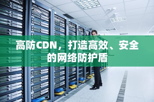 高防CDN，打造高效、安全的网络防护盾