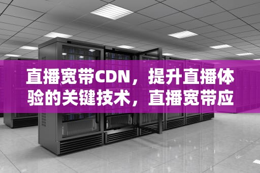 直播宽带CDN，提升直播体验的关键技术，直播宽带应该怎么选择