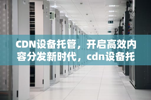 CDN设备托管，开启高效内容分发新时代，cdn设备托管租赁真的赚钱吗