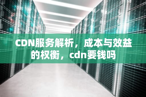 CDN服务解析，成本与效益的权衡，cdn要钱吗