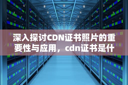 深入探讨CDN证书照片的重要性与应用，cdn证书是什么